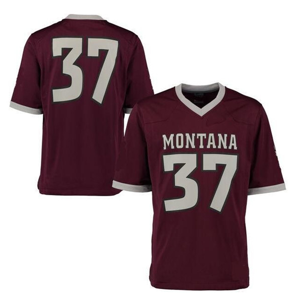 Men's Montana Grizzlies #37 Purple Stitched Jersey